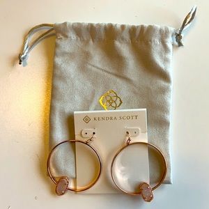 Kendra Scott elora earrings rose gold white druzy
